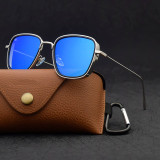 Luxury Steampunk Vintage Square Metal Frame Sunglasses