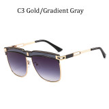 Fashion Metal Frame Square Sunglasses