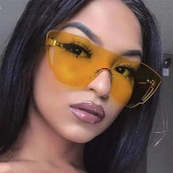 Women's Rimless Cat Eye Oversized Sunglasses