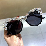 Women's Luxury  Crystal Vintage Eyewear Sunglasses