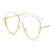 Women's Luxury Round Pearl Pilot Modis Sunglasses