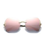Women’s Luxury Rimless Cat Eye Sunglasses