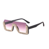 Women's Retro Diamond  Square Sunglasses