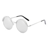 Women's Luxury Vintage Round Pearls Sunglasses