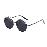 Women's Luxury Vintage Round Pearls Sunglasses