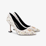 Women Rhinestone Pointed Toe Wild Stiletto Heels