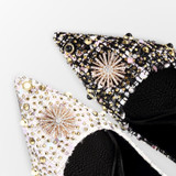 Women Rhinestone Pointed Toe Wild Stiletto Heels