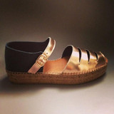 Women Buckle Cut-Out Platform Sandals
