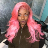 ALI Coco 150% Green Lace Part Human Hair Wig Brazilian Remy Body Wave Lace Front Wig Red Blue Purple Ombre 613 Wigs For Women