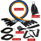 11pcs Set Elastic Workout Bands Fitness Exercises Resistance Bands Yoga Band Indoor Body sports Training Equipment