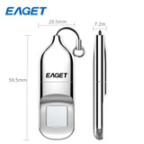 EAGET USB Flash Drive 32GB  64GB   Pendrive USB 2.0 Recognition fingerimpression
 Encryption Flash Disk Memory