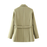 cross-border Amazon European and American women's wear 2020 autumn new belt suit jacket women