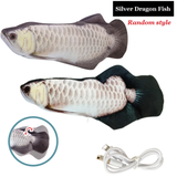 Realistic Moving Fish Pet Cat Toy Electric Wagging Fish Interactive Chew Bite Supplies for Cat