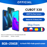 Cubot X30 Smartphone 48MP Five Camera 32MP Selfie 8GB+256GB NFC 6.4" FHD+ Fullview Display Android 10 Global Version Helio P60