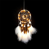 Star Moon Owl Dream catcher Led Handmade Dreamcatcher Feathers Night Light dream catchers Wall Hanging Home Room decoration