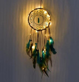 Dream Catcher Led Handmade Feathers Night Light Dream Catchers Wall Hanging Home Room Decoration Baby Wall Decor