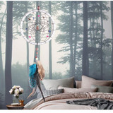 Dream Catcher Led Handmade Feathers Night Light Dream Catchers Wall Hanging Home Room Decoration Baby Wall Decor
