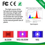 1200w LED Grow Light (LED 57pcs) - Jookyo L16