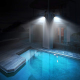 2 Pack - Solar Lights, Waterproof 4 LED Solar Spotlight Adjustable Wall Light Landscape Light Security Lighting