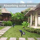 2 Pack - Solar Lights, Waterproof 4 LED Solar Spotlight Adjustable Wall Light Landscape Light Security Lighting