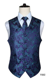 Men's Classic Paisley Jacquard Waistcoat Vest Handkerchief Party wedding Tie vest Suit  Pocket Square Set Men's Classic Paisley Jacquard Waistcoat Vest Handkerchief Party wedding Tie vest Suit  Pocket Square Set