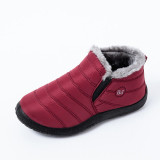 McCkle Snow Boots Women Shoes Warm Plush Fur Ankle Boots Winter Female Slip on Flat Casual Shoes Waterproof Ultralight Footwear