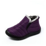 McCkle Snow Boots Women Shoes Warm Plush Fur Ankle Boots Winter Female Slip on Flat Casual Shoes Waterproof Ultralight Footwear
