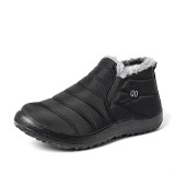 McCkle Snow Boots Women Shoes Warm Plush Fur Ankle Boots Winter Female Slip on Flat Casual Shoes Waterproof Ultralight Footwear
