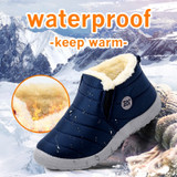 McCkle Snow Boots Women Shoes Warm Plush Fur Ankle Boots Winter Female Slip on Flat Casual Shoes Waterproof Ultralight Footwear