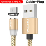 USLION Magnetic USB Cable Fast Charging USB Type C Cable Magnet Charger Data Charge Micro USB Cable Mobile Phone Cable USB Cord
