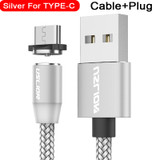 USLION Magnetic USB Cable Fast Charging USB Type C Cable Magnet Charger Data Charge Micro USB Cable Mobile Phone Cable USB Cord