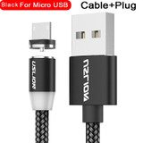 USLION Magnetic USB Cable Fast Charging USB Type C Cable Magnet Charger Data Charge Micro USB Cable Mobile Phone Cable USB Cord
