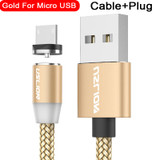 USLION Magnetic USB Cable Fast Charging USB Type C Cable Magnet Charger Data Charge Micro USB Cable Mobile Phone Cable USB Cord