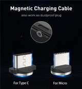 USLION Magnetic USB Cable Fast Charging USB Type C Cable Magnet Charger Data Charge Micro USB Cable Mobile Phone Cable USB Cord