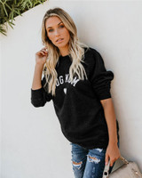 DOG MOM Funny Letter Print Sweatshirt Dog Lovers Special Dog Mom Print