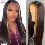 Highlight Wig Brown Colored Human Hair Wigs 13X4 13X6x1