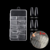 100pcs Nail Artificial Press on Long Ballerina Clear