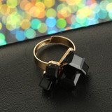 Antique Gold Black Midi Ring Antique Gold Black Midi Ring