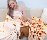 3D WARM TORTILLA-BURRITO THROW BLANKET