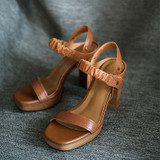 Women Solid Color Simple Elastic Band Sandals