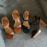 Women Solid Color Simple Elastic Band Sandals