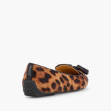 Women Fashion Leopard Tassel Bow Loafers