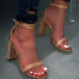 Women's Rhinestone Platform Leisure Buckle Sandals
