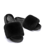 Women Fur Slides Fashion Simple Outdoor Slippers