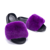 Women Fur Slides Fashion Simple Outdoor Slippers