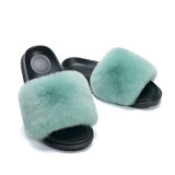 Women Fur Slides Fashion Simple Outdoor Slippers