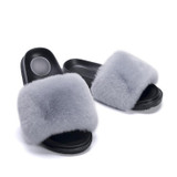 Women Fur Slides Fashion Simple Outdoor Slippers