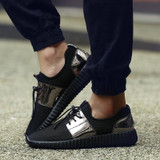 Women Fashion Breathable Mesh Patent Leather Platform Sneakers