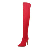 Women Sexy Red Thigh High Boots