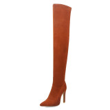 Women Sexy Red Thigh High Boots